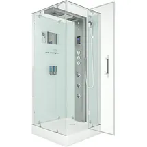 AcquaVapore D38-00R1 Komplettdusche 80 x 80 cm weiß Sicherheitsglas