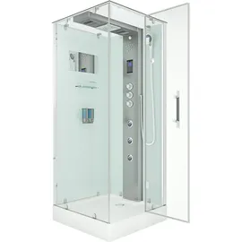 AcquaVapore D38-00R1 Komplettdusche 80 x 80 cm weiß Sicherheitsglas