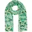 Stylebreaker Schal Batik Muster Metallic Streifen, Leichtes Ethno Tuch mit kurzen Fransen 01016228, Farbe:Grün-Hellgrün | Gr.: onesize