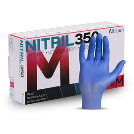 altruan Nitril Handschuhe, Einmalhandschuhe, blau - 100 Stück, Größe M