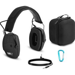 MSW Gehörschutz mit Bluetooth - dynamische Außengeräuschregelung - Schwarz
