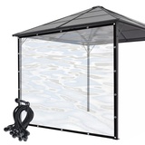 KUBAOS Plane Transparent mit Ösen PE Plastikplane Seitenwände Der Pergola wasserdichte Outdoor Vorhang für Garten Pavillon Terrasse Veranda Balkon (Color : Clear, Size : 6x4m/19.68x13.12ft)