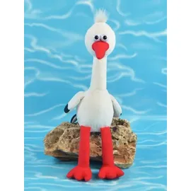 KÖGLER Labertier Storch Harry, - plappert alles nach - Geburt 24 cm Partygag Neu