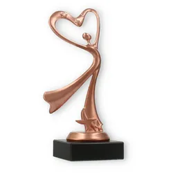 Pokal Kunststofffigur Modern Dance bronze auf schwarzem Marmorsockel 17,5cm