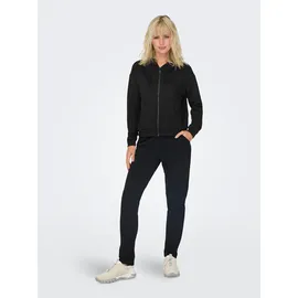 ONLY PLAY Onplounge LIFE HOOD FZ LS SWT Noos Sweatshirt-Jacke, schwarz, S EU - S