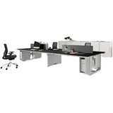 Xlmoebel Schreibtisch Neuer Büro-Schreibtisch mit Computertisch und Laptoptisch. (1-St., Schreibtisch), Hergestellt in Europa schwarz
