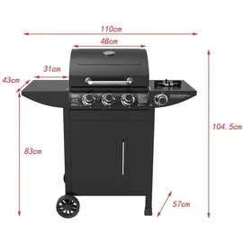 El Fuego San Francisco 3+1 schwarz