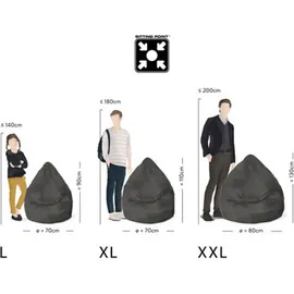 Sitting Point BeanBag Easy 70 x 90 cm dunkelblau