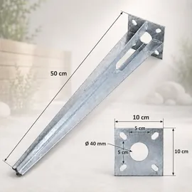 Trutzholm Zaunpfahl Bodenhülse Ø 40 mm 50 cm Stahl verzinkt