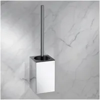 Keuco Toilettenbürsten-Garnitur aus Metall, Hochglanz-verchromt, WC-Bürste mit Halterung, Wandmontage