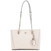 GUESS Schultertasche Tisha 3 Compartment Tote Stone Logo
