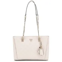 GUESS Schultertasche Tisha 3 Compartment Tote Stone Logo