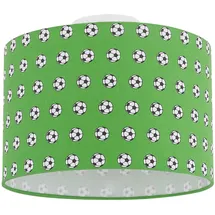 GLOBO Deckenleuchte Kinderlampe Kinderzimmerlampe Deckenlampe Schirmleuchte Spielzimmer, Metall weiß grünfarbig, 1x E27 Fassung, DxH 30x25,5 cm