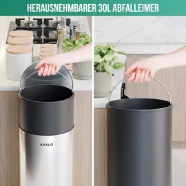 Avalo Treteimer 30 l Silber