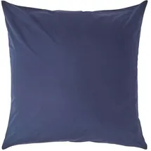 Homescapes Kissenbezug Perkal 60 x 60 cm Blau