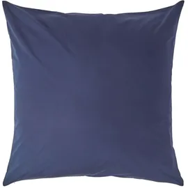 Homescapes Kissenbezug Perkal 60 x 60 cm Blau