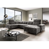 JVmoebel Ecksofa, Sofa Bettfunktion Couch Textil Sofa Wohnlandschaft Leder Design Ecksofa U-form