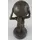 Casa Padrino Jugendstil Bronze Skulptur Mann mit Kugel Bronzefarben / Schwarz 15 x 15 x H. 33 cm - Bronzefigur - Dekofigur - Schreibtisch Deko Accessoires