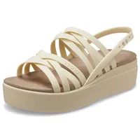 Crocs Damen Brooklyn Strappy Low Wedge Sandalen, Bone, 38/39 EU