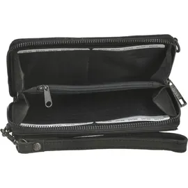 Bear Design Handytasche zum Umhängen Leder mit Geldbörse "Lilian" schwarz - Schwarz