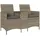 vidaXL Gartensofa 2-Sitzer Loungeset grau