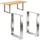 DanDiBo Ambiente Tischbeine Edelstahl 72 x 80 cm
