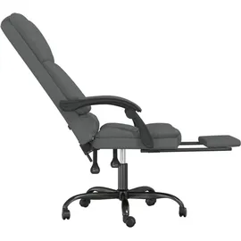 vidaXL Bürostuhl mit Massagefunktion Stoff Dunkelgrau