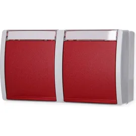 Busch-Jaeger Steckdose 2 St. Rot/Weiß