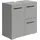 Badplaats B.V. Badplaats Waschbeckenunterschrank Mars 60 x 30 cm Grau Matt - Stehender Badezimmerschrank mit 2 Türen und 1 Schublade