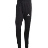 adidas Essentials French Terry Tapered Cuff 3-Streifen Hose Black / White L