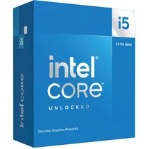 Intel Core i5-14600KF CPU 3,5 GHz 6+8 Kerne 24MB Cache Sockel 1700 Boxed o. Lüfter