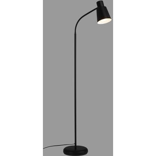 BRILONER – Stehlampe als Deko im Wohnzimmer und Leselampe, Schwenkbare Lampe, Wohnzimmerlampe, Fußtaster, Indirekte Beleuchtung, Schwarz