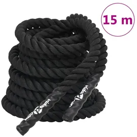 vidaXL Trainingsseil Schwarz 15 M 11 Kg Polyester - Vidaxl