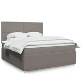 vidaXL Boxspringbett 180 x 200 cm Taupe