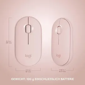 Logitech MK470 Slim Wireless Combo US Set rosa