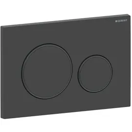 Geberit Sigma20 Betätigungsplatte schwarz matt lackiert, easy-to-clean-beschichtet/hochglanz-verchromt