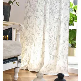 Gardinenbox Vorhang Samt »Milano Star« HxB 245x140 cm Weiß Silber