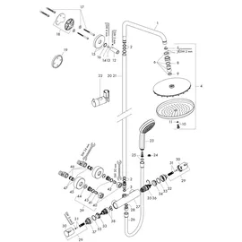 Hansgrohe Croma Showerpipe 220 1jet chrom 27185000