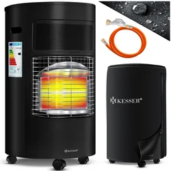 KESSER® Gasheizer Keramik 4200 Watt Gas Heizstrahler inkl. Gasdruckregler Gasschlauch - Gasheizofen inkl. Schutzhülle Gasheizgerät, Infrarot Keramikbrenner, Butan- oder Propangasflaschen