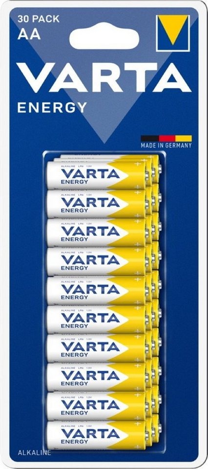 Produktbild VARTA 30 Varta 4106 Energy AA / Mignon Alkaline Batterien im 30er Blister Batterie