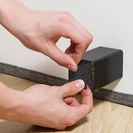 Relaxdays Möbelgleiter, Filz, EVA, Möbelpads selbstklebend, Filzgleiter & Antirutsch-Pads mit Box, schwarz