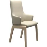 Stressless® Polsterstuhl Laurel, High Back mit Armlehne, Größe L, mit abgerundeten Beinen in Eiche beige