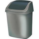 Curver Abfallbehälter, Kunststoff, Schwarz/Hellgrau, 10 l