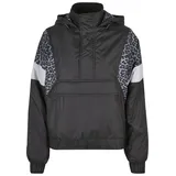 URBAN CLASSICS Mixed Jumper Over Jacke Black / Snow Leo / Light Asphalt 4XL