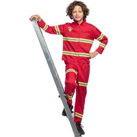 Boland - Kinderkostüm Feuerwehrmann, Jacke und Hose, Feuerwehr Kostüm, Feuerwehruniform, Faschingskostüm