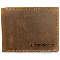 Geldbörse Herren klein mit Münzfach Leder | Portmonee Herren Braun | Herren Ledergeldbörse aus echtem Leder | Lundholm Top Qualität | Echtleder Geldbeutel Männer