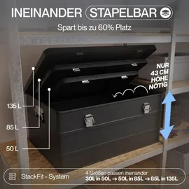 Trucky Aufbewahrungskiste Trucky 135 l 1-tlg. schwarz