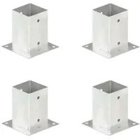 vidaXL Pfostenanker 4 Stk. Verzinktes Metall 91 mm