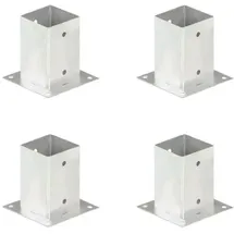 vidaXL Pfostenanker 4 Stk. Verzinktes Metall 91 mm