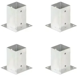 vidaXL Pfostenanker 4 Stk. Verzinktes Metall 91 mm